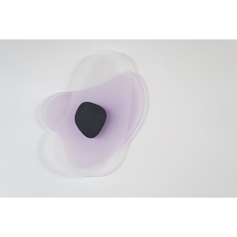 Aurora Aluminum LED Flush Mounted Sconce, Fuchsia
