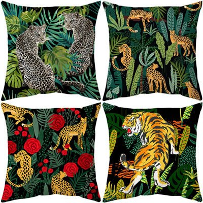 Indoor / Outdoor Animal Print Square Cushion Cover