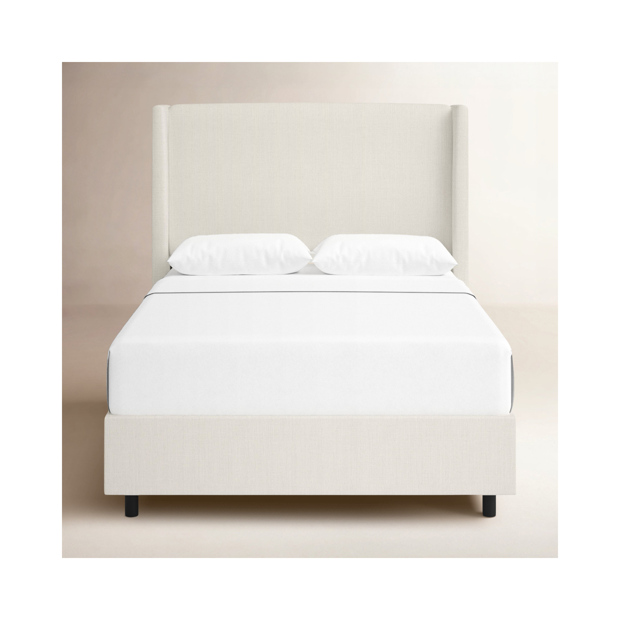 Tilly Upholstered Bed, Zuma White Textured Linen, California King