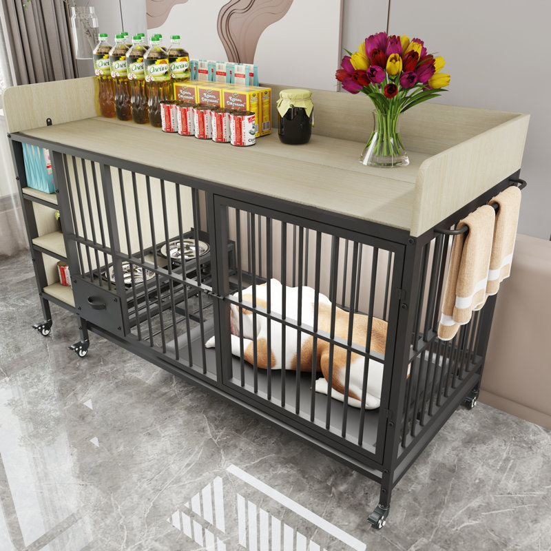 Sturdy and Practical Large Pet Hergen with Multiple Functions and Exquisite Design, Beige/Black
