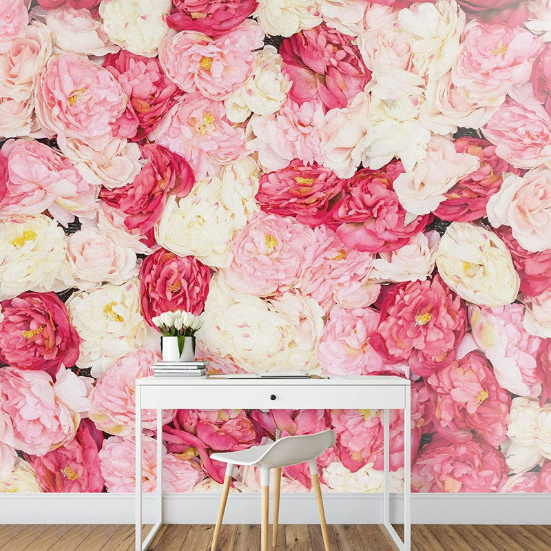Floral Peel & Stick Floral Border, 66" L x 96" W
