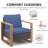 Allcot Powder Coated Steel Outdoor Lounge Chair with Ottoman-1542924249