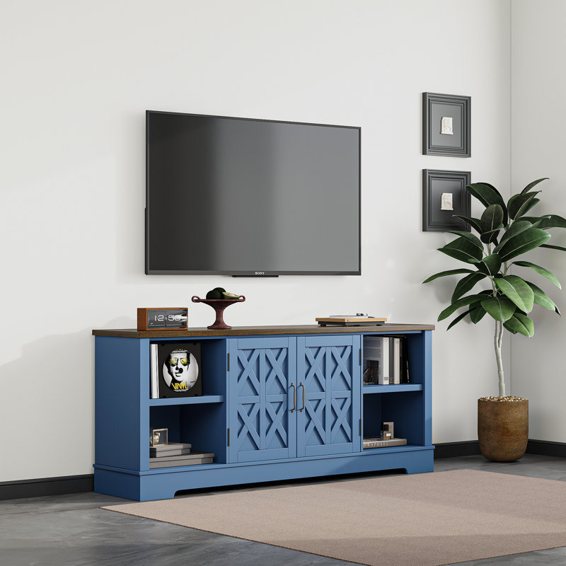 Blue Tv Stand For Tvs Up To 70", Blue