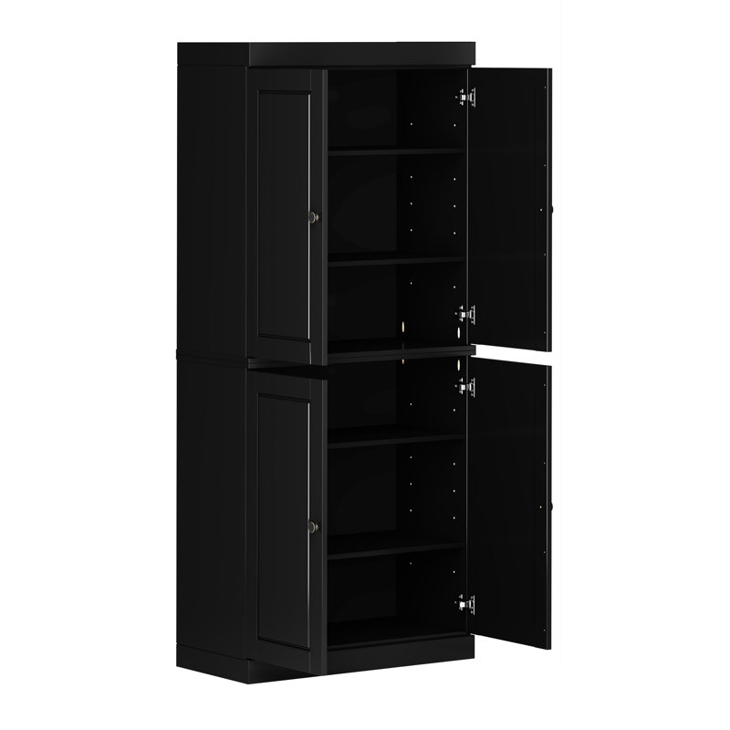 Bryani 100% Solid Wood Tall Kitchen Pantry Cabinet with Doors, Adjustable Shelves, Modular Kitchen Storage Cabinet, 32" W x 71.5" H
