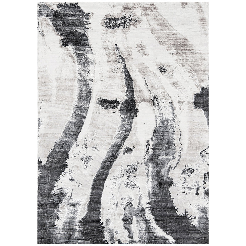 Hand Knotted Abstract Area Rug, Rectangle 10' x 14'