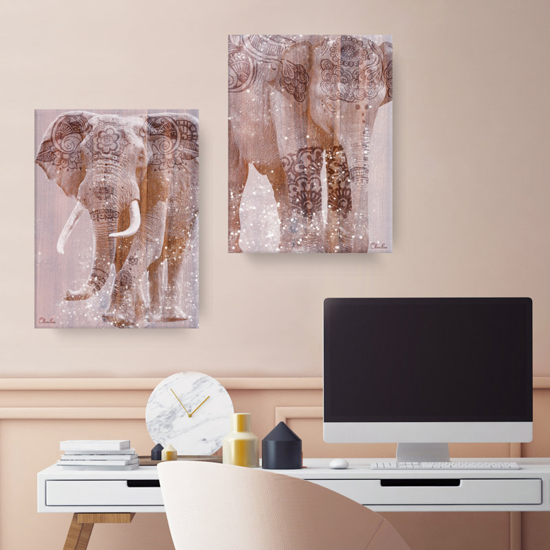 «Wild Zen II-III», ensemble de 2 impressions sur toile, H 16 po x l 12 po x P 1,5 po