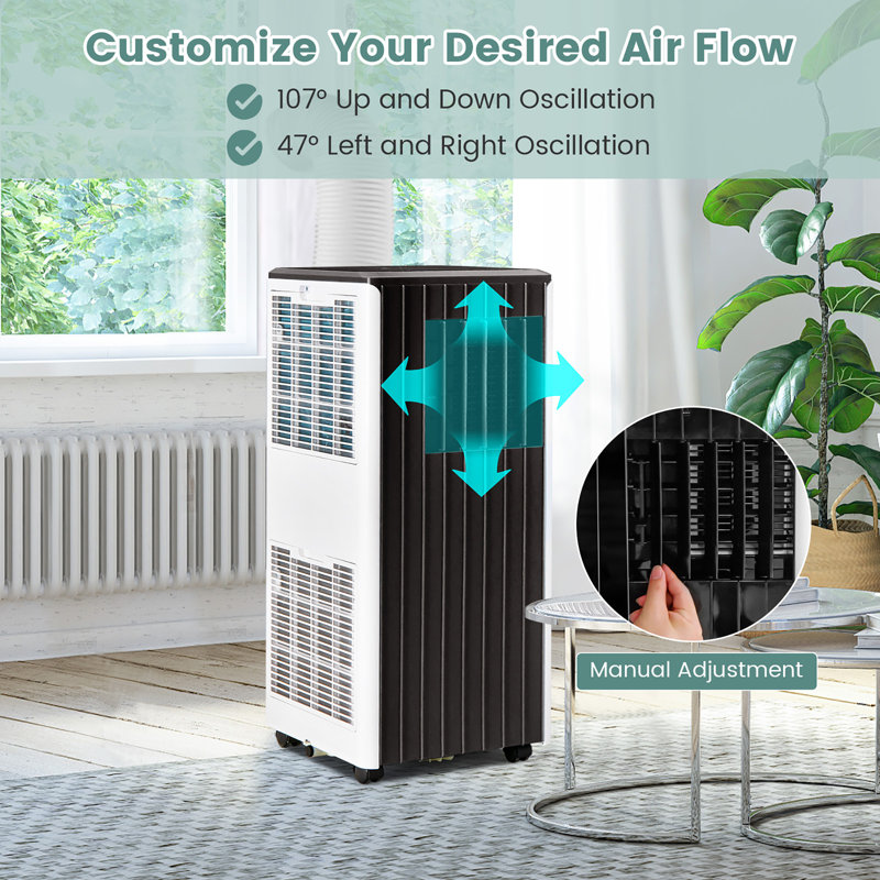 Gymax 8000 BTU Portable Air Conditioner for 250 Square Feet with Remote Included