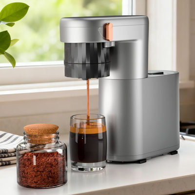 C1 Pro Single Serve Coffee Maker 20 Bar Travel Espresso Maker With Coffee Grounds Chamber & NS Capsule Chamber, PID Temperature Control, Instant Heating, 6.1Oz Water Tank