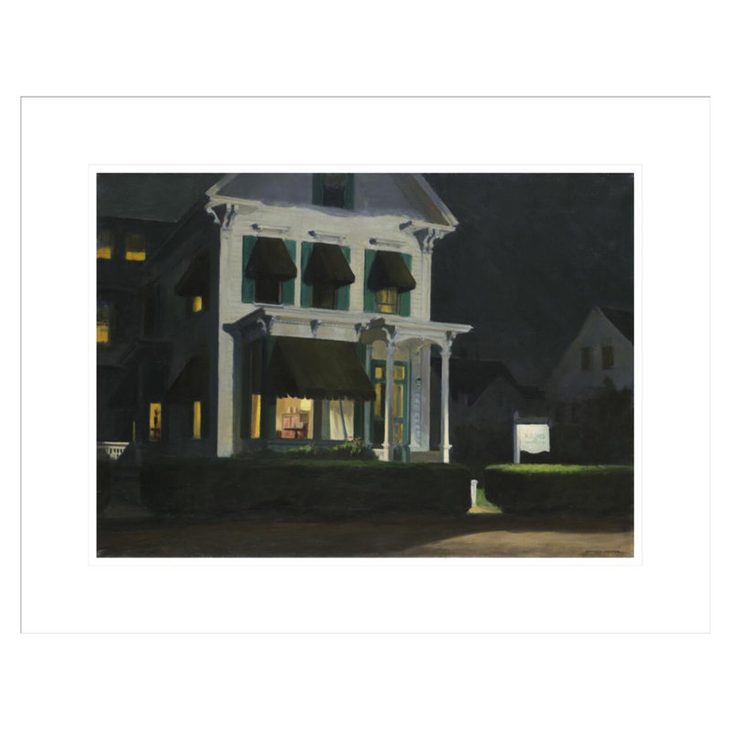 «Chambers for Touristes» par Edward Hopper - Impression Giclée sur cadre, H 17,19 po x l 21,75 po