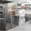 Aluminum Bun Pan Rack with Lockable Casters, Large Capacity Commercial Mobile Bakery Cooling Rack Trolley for Kitchen Restaurant