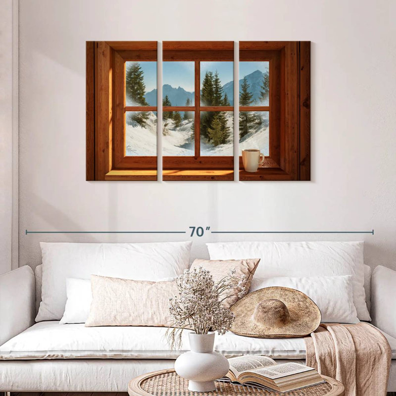 Lilie Winter Window View, 28" H x 45" W