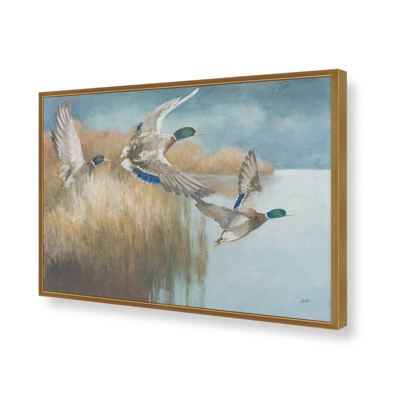 «Wild Wings» par Julia Purinton, reproduction d'art, H 12 po x l 18 po, Or