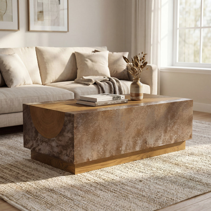 Table basse Bexford Modern Rustic, 15.18" H x 43.31" W x 21.65" D
