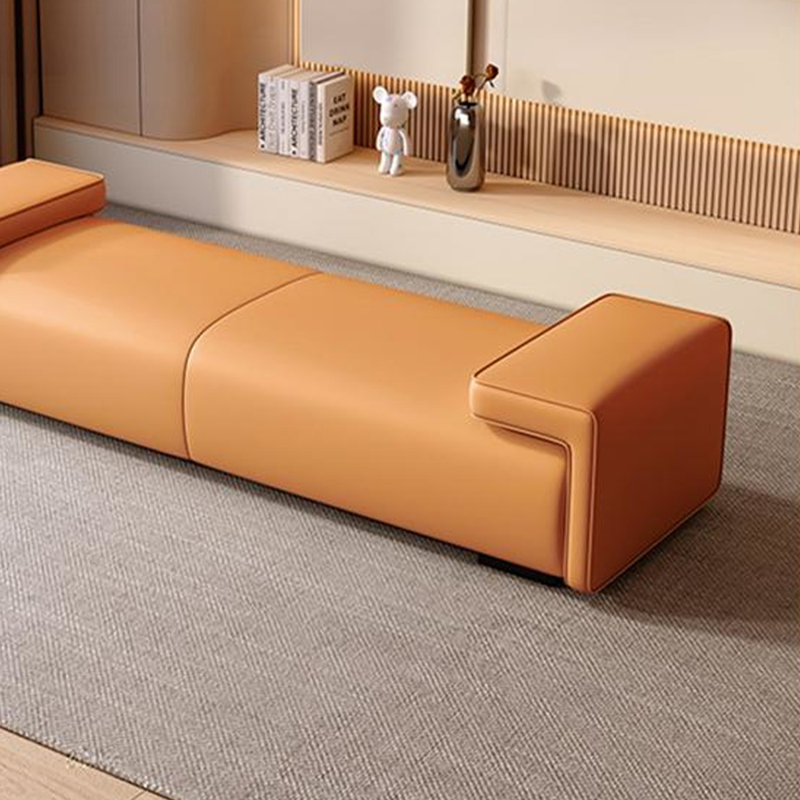 Banc avec revêtement, Orange clair, H 18,9 po x l 47,24 po x P 19,69 po