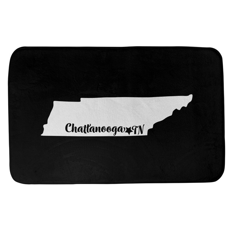 Tapis pour salle de bain en microfibre rectangulaire antidérapant antidérapant, L 21 po x L 34 po, Noir