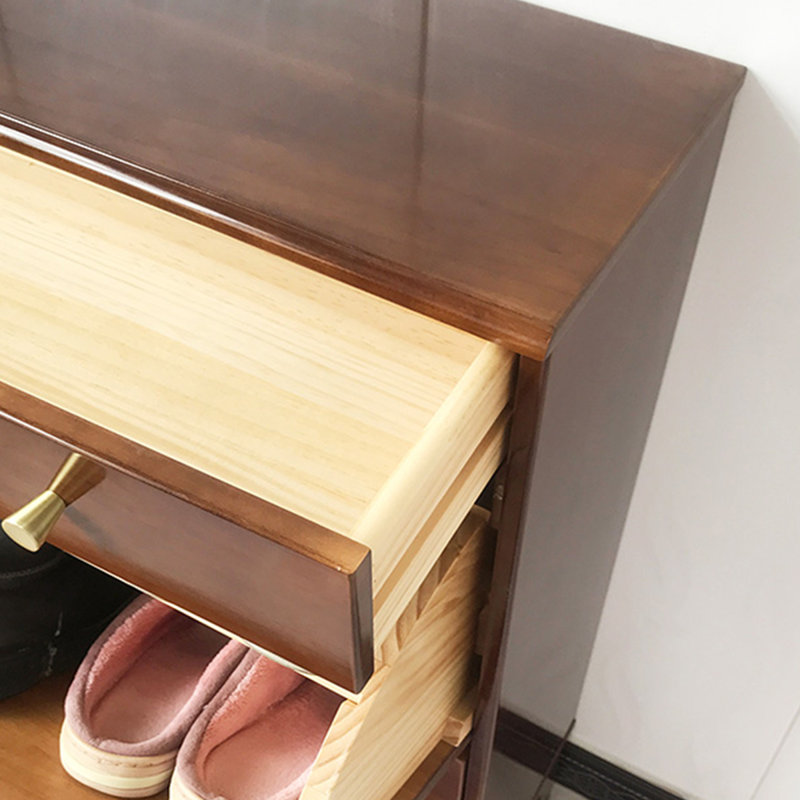 Black Solid wood Shoe Storage