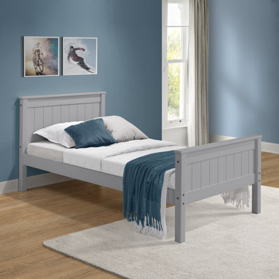 Beckett Twin Modern Farmhouse Cottage Beach Design Solid Wood Frame Platform Bed