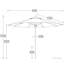 Parasol en teck 11 pi-4719838