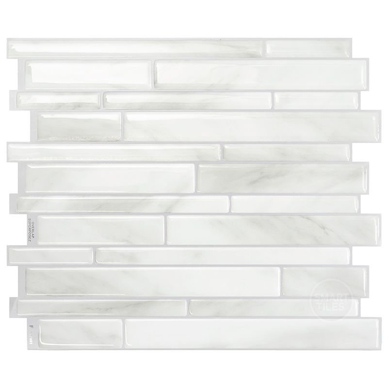 Peel and Stick Gel Backsplash Tile Milano 12" x 10" (Set of 4) Smart Tiles