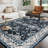 Vine Foldable Washable Area Rug – Blue/White-1761804881