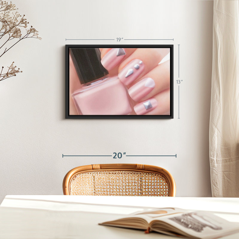 «Pretty Pink Nails Wall Art», H 13 po x l 19 po