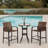 Bar Stools Set with glass table