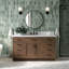 Ensemble de meuble-lavabo simple en bois massif avec plateau en marbre de 1,5 po Tidworth-740885994-746393927