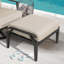 Ensemble de conversation Tamarin pour patio en aluminium avec repose-pieds et coussins Sunbrella