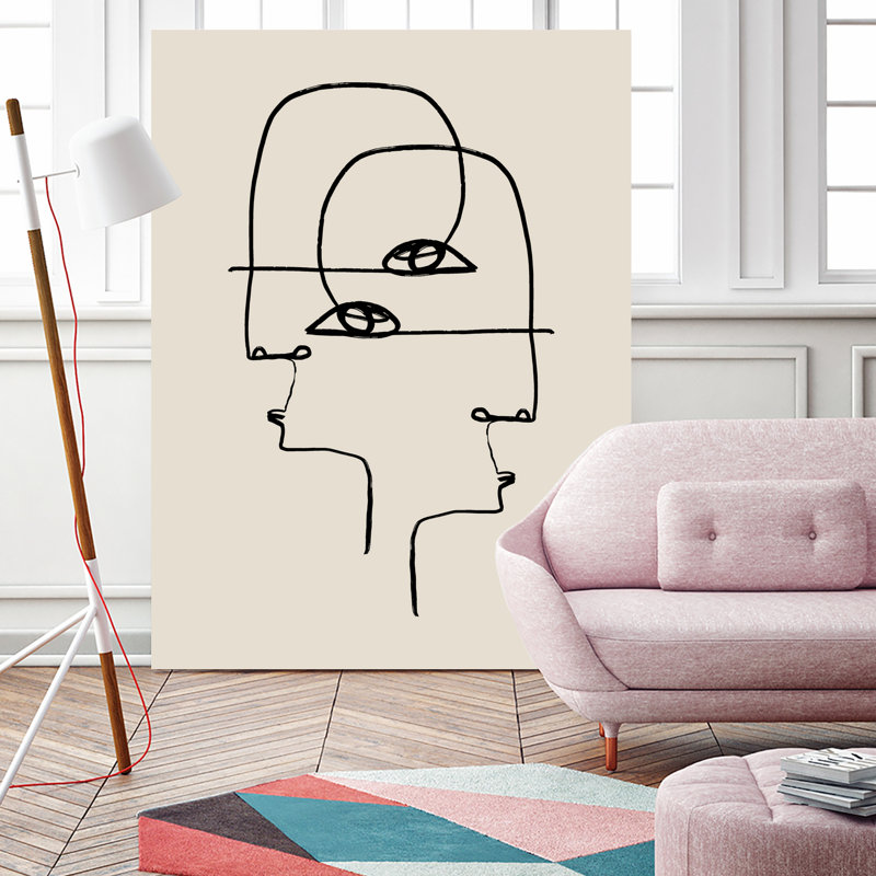 «Face faces», reproduction d'art sur toile géante