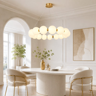 Modern Globe Bubble Chandelier With Acrylic Shades