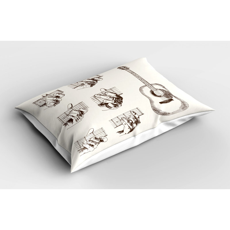 Black/Gray Polyester Microfiber Piece Sham, Twin