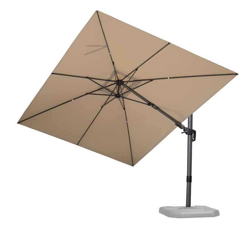 Parasol rectangulaire pivotant à 360 ° pivotant à gauche et à droite de 360 ° pivotant à 360 ° avec rotation à 360 degrés