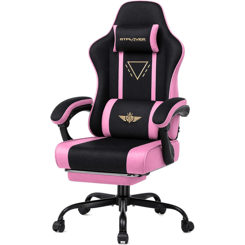 LUCKRACER PC & Racing Game Chair, Pink