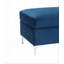 Repose-pieds modulaire en velours bleu Jaszira-1177876435