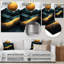 «Sunrise On Golden Emerald Mountains Horizon IV», art mural en métal-890504776