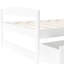 Lit plateforme simple avec deux tiroirs en blanc - Exquis & Space 2 Spacieux et attrayant
