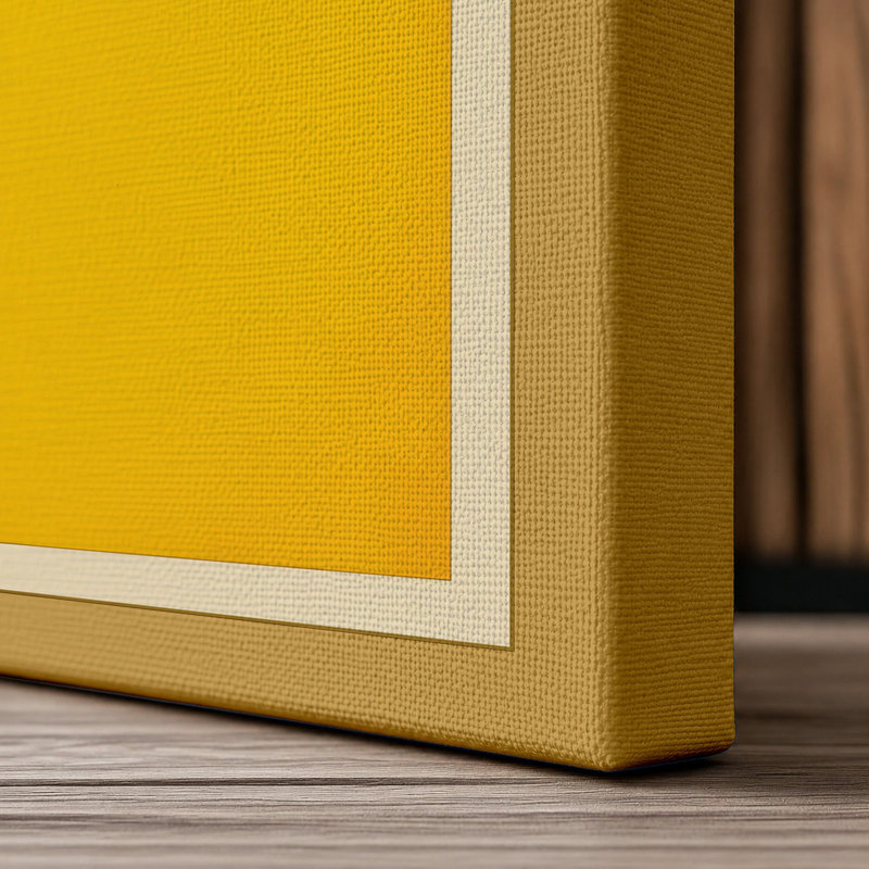 Rhythm Geometric - Wrapped Canvas, 18x12 - 45.7 x 30.5 cm, Ochre Border