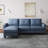 Polyestr Fabric L Shape Couch Corner Sofa for Small Space-1900653422
