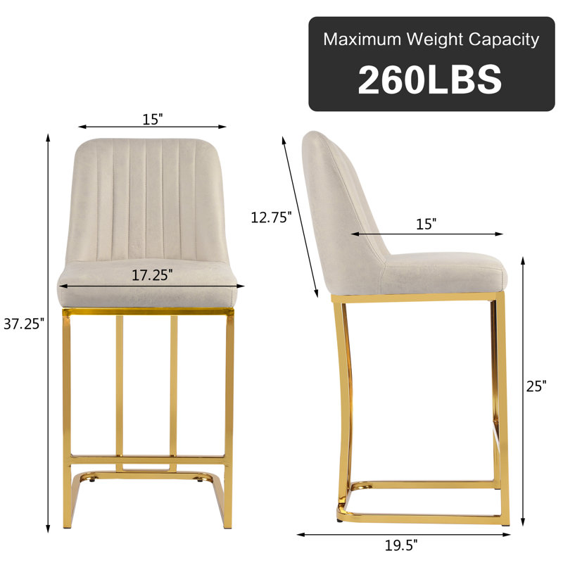 Tabouret de comptoir 25 po Branchville, Beige