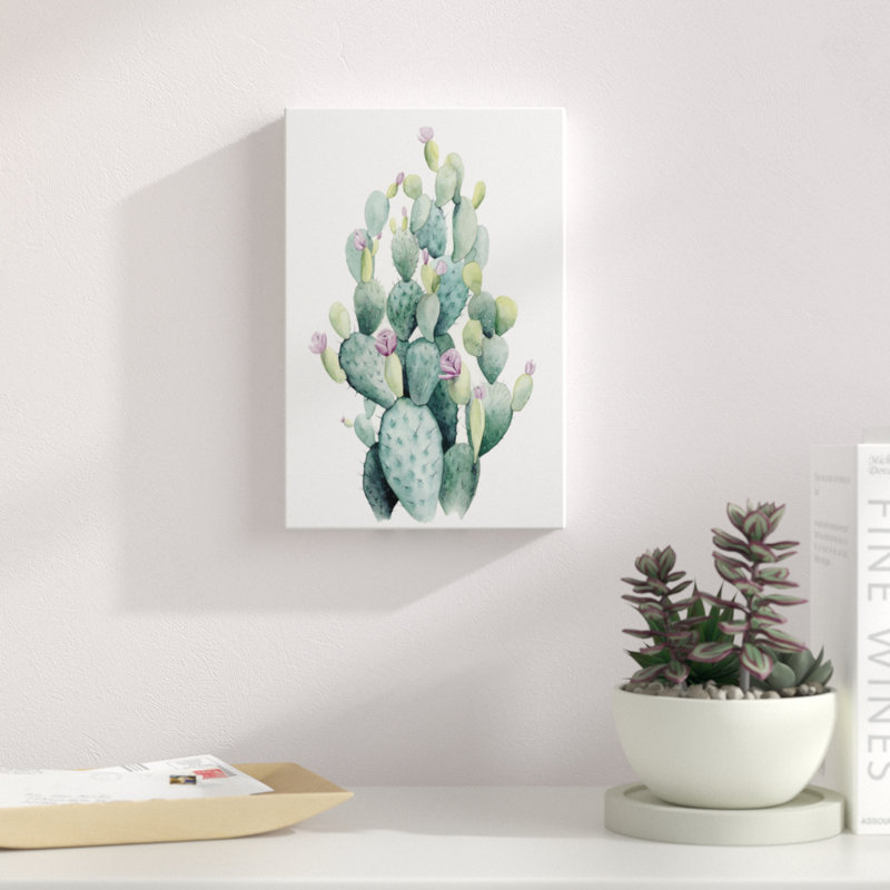 Desert Blooms I by Grace Popp - Painting on Canvas, 30cm H x 20cm W, Wrapped Canvas