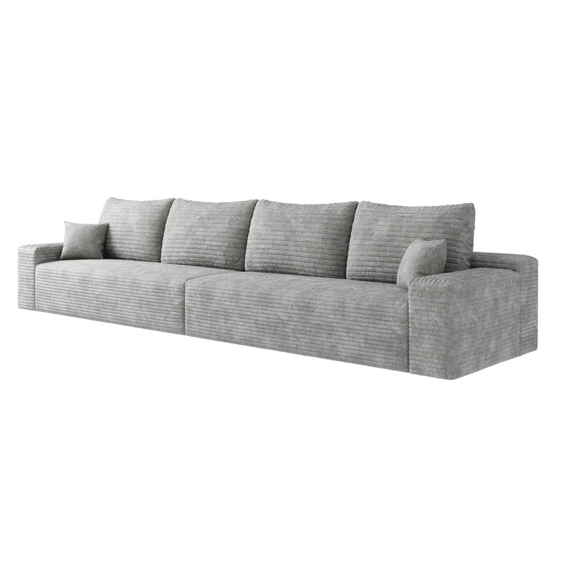 140" Cloud Sectional Couch,Modern Modular Sofa With Deep Seat, Upholstered Couches For Living Room Bedroom,No Assembly Required(Plush Corduroy Fabric)