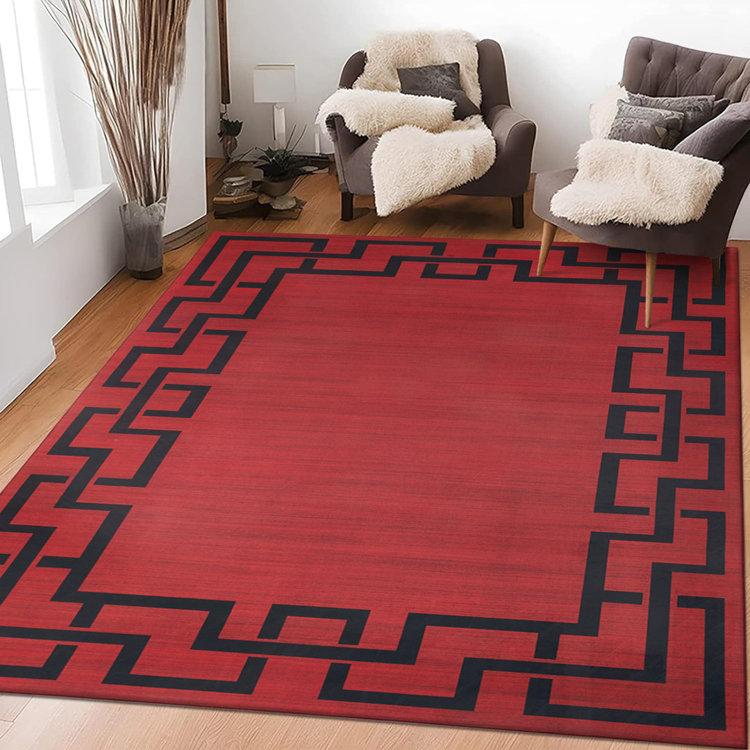 Oriental Machine Tufted Shag Area Rug