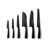 Schmidt Brothers™ Cutlery Jet Black 7-Piece Knife Block Set