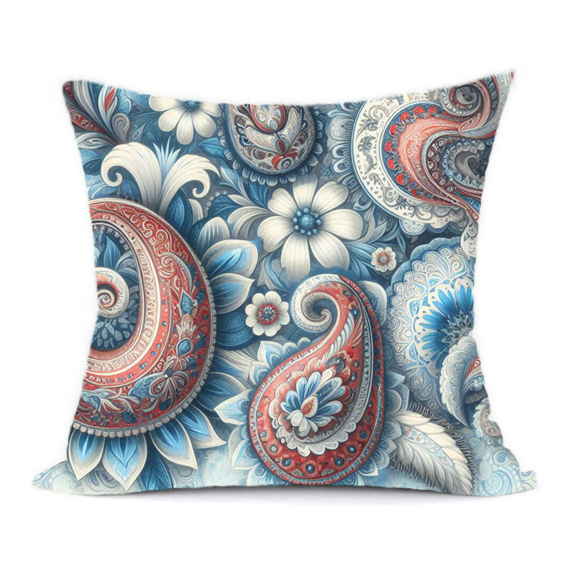 Paisley Reversible Throw Pillow