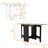 Rectangular Folding Dining Table In Black And Brown - Save Space, Versatile Use, , 22lbs Supported Foldable Compact For Small Spaces, Rectangular, Up To Weight Support
