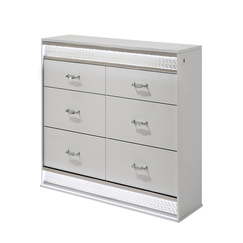 Commode à 6 tiroirs de style moderne en bois