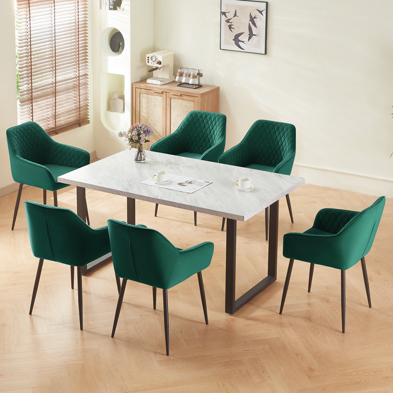 Mumtaj Velvet Upholstered Armchair, Green