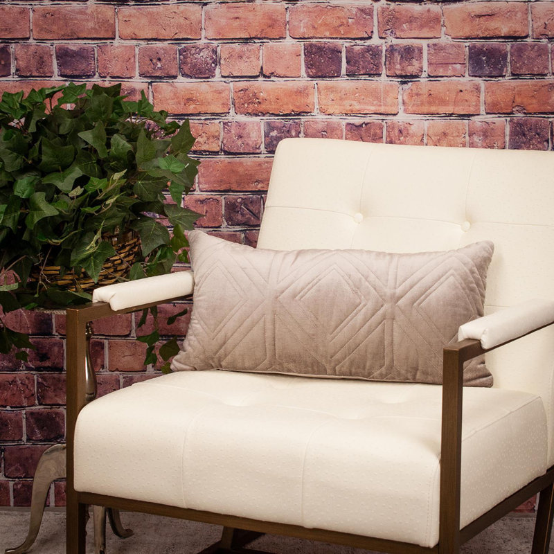 Parkland Collection Reta Transitional Quilted Taupe Throw Pillow, Taupe