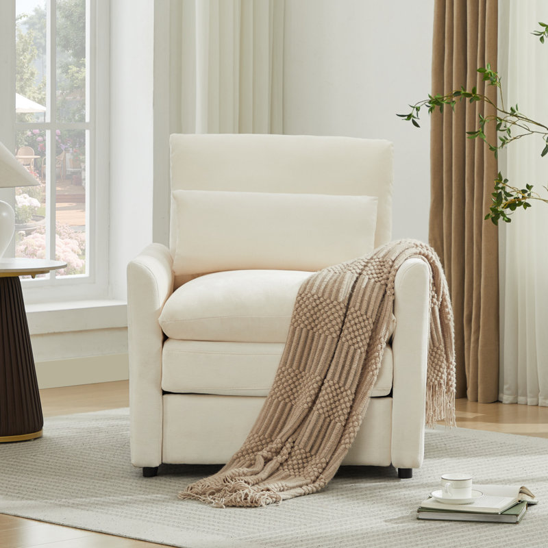 Fauteuil d'appoint moderne rembourré 32,5 po Drago, Beige