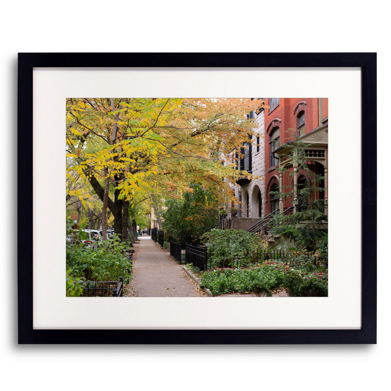 Chicago Brownstones In Fall Print by Morgan Anderson